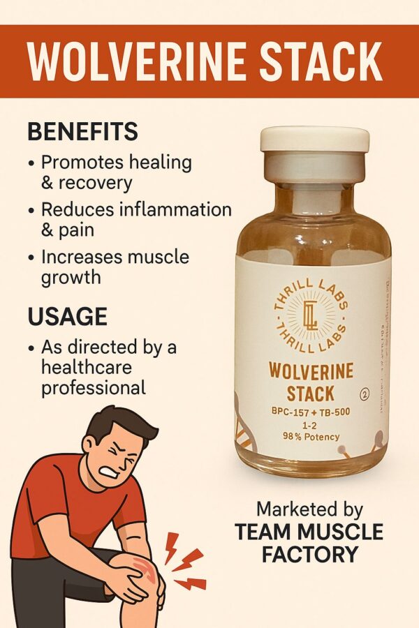WOLVERINE STACK – Premium Recovery Peptide Blend (400 IU Vial) - Image 3